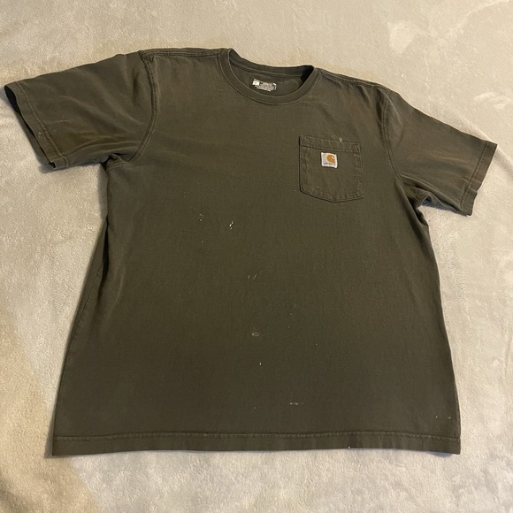 Carhartt Other - Carhartt Shirt Men Large‎ Green Streetwear Paint Splattered Workout Workwear Tee